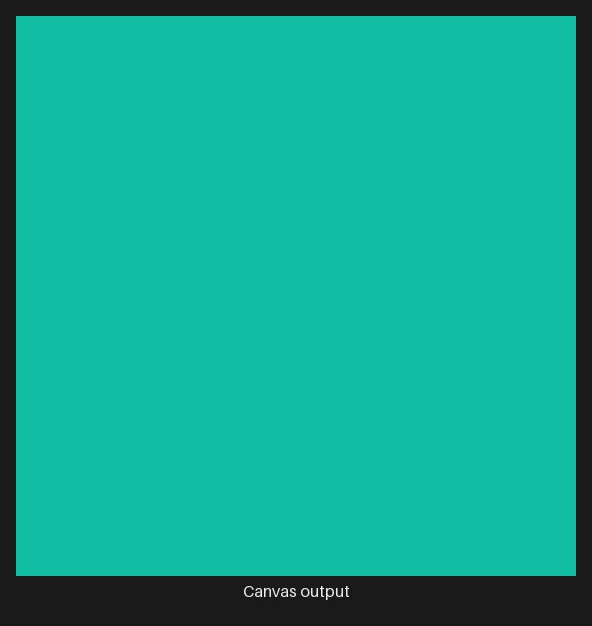 A flat solid-color rectangle produced by the Canvas node.