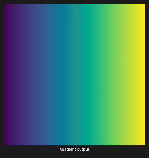 A smooth multi-color gradient fill produced by the Gradient node.